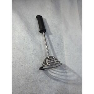 Dreamfarm one-Handed Stainless-Steel Veggie & Potato Masher w/ Soft Grip scraper